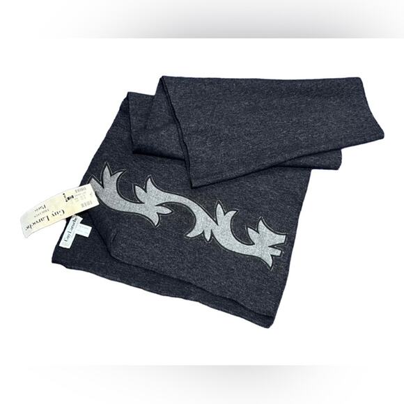 Vintage Guy Laroche Scarf Shawl Knit with Appliqué Deadstock NWT
